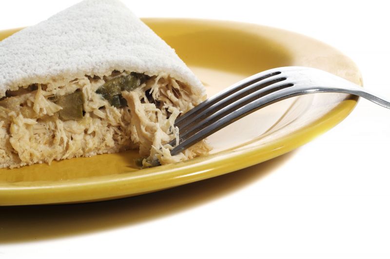 Tapioca recheada com frango