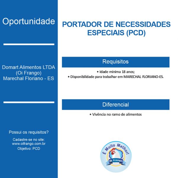 Portador de Necessidades Especiais (PCD)